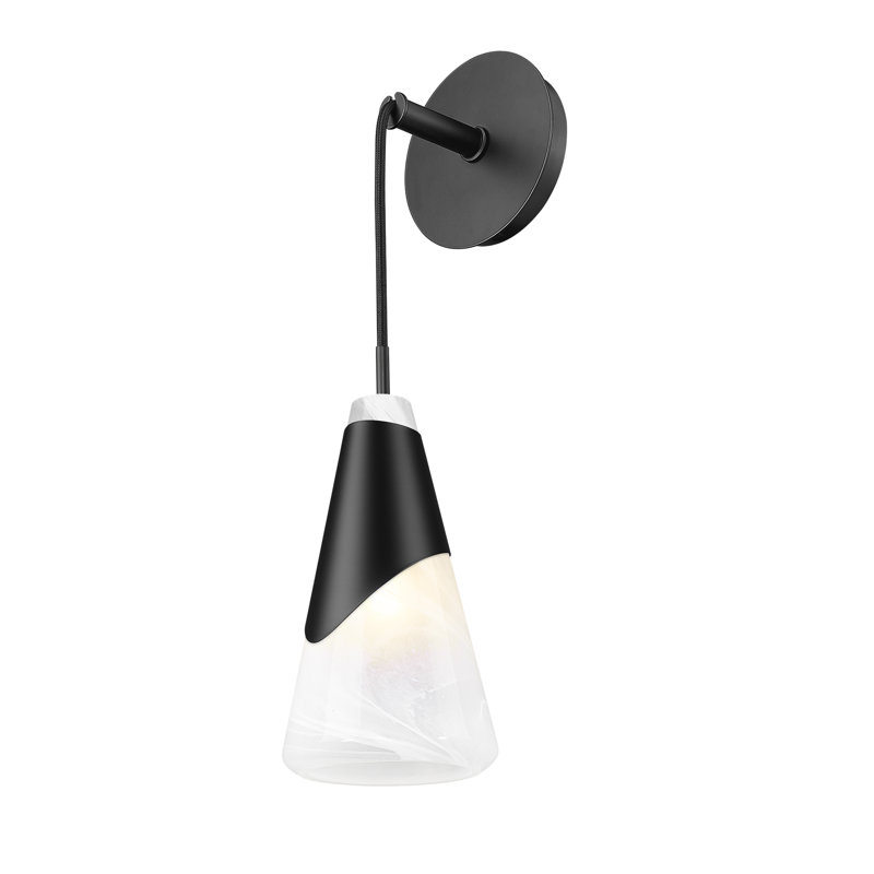 Aimie 1 Light Wall Sconce, Matte Black