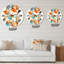 Horloge murale verte et orange Wildflowers III-60186958
