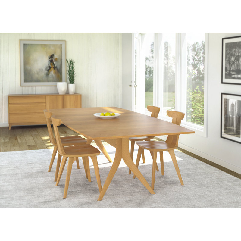 Catalina Trestle Extensions Table, Smoke Cherry, 30" H x 60" L x 40" W