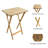 37cm Solid Wood Rectangular Folding Table-16783963