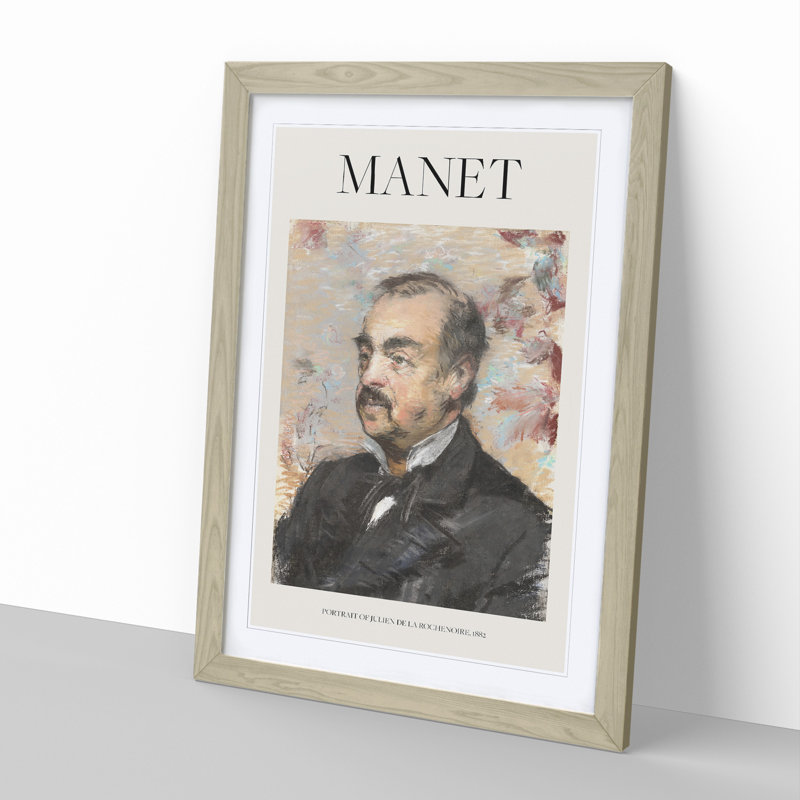Julien de la Rochenoire by Edouard Manet - Picture Frame Art Prints, Oak Framed, 65cm H x 48cm W x 2cm D