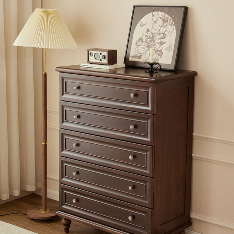 Commode d'appoint à tiroirs en bois massif