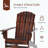 Outsunny Wooden Adirondack Chair with Cup Holder-171084729