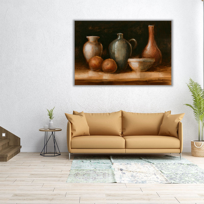 Faïence et fruit II - reproduction d'art sur toile, H 20 po x l 30 po