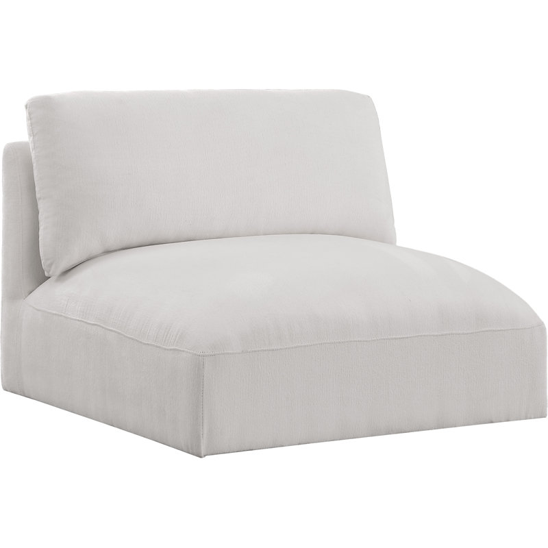 Fauteuil l 38 po, Tissu crème