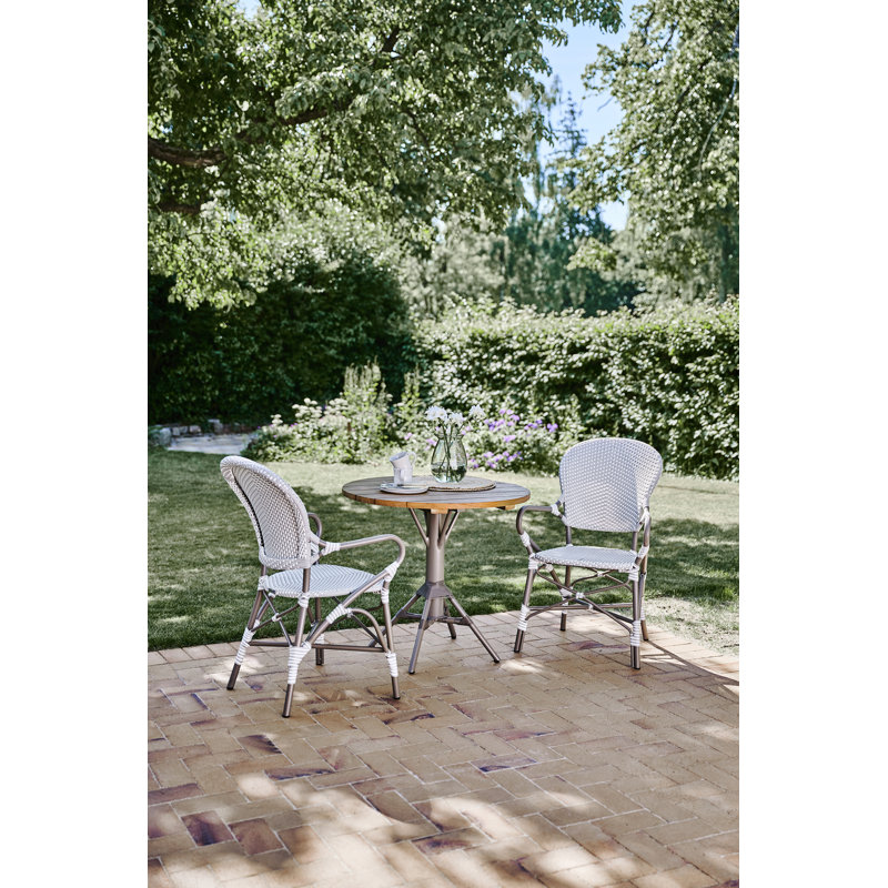 Fauteuil de salle à manger Isabell, Gris à pois blancs, Gris