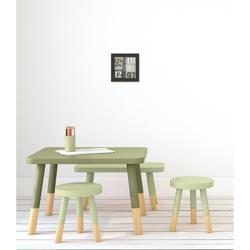 Art numérique encadré, H 8 po x l 8 po x P 0,6 po, Encadré plat à grain de bois noir
