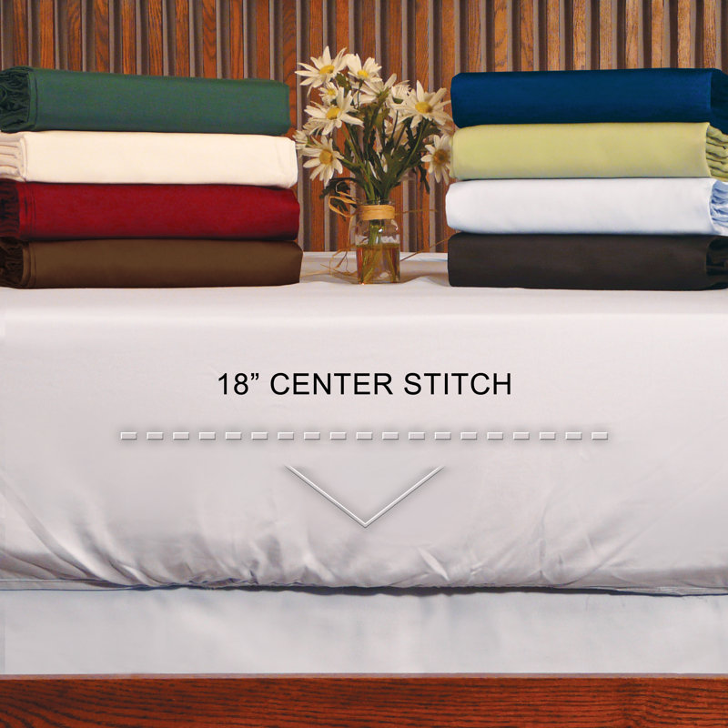 Cotton Blend Sheet Set, King Sheet Set + Fitted Sheet + 2 Pillowcases, White