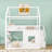 Wooden House Bed With LED Light-1815051003