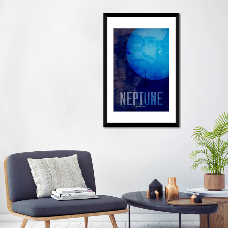 « the planet neptune »-impression sur toile sans cadre Michael Tompsett, H 24 po x l 16 po x P 1 po, Blanc