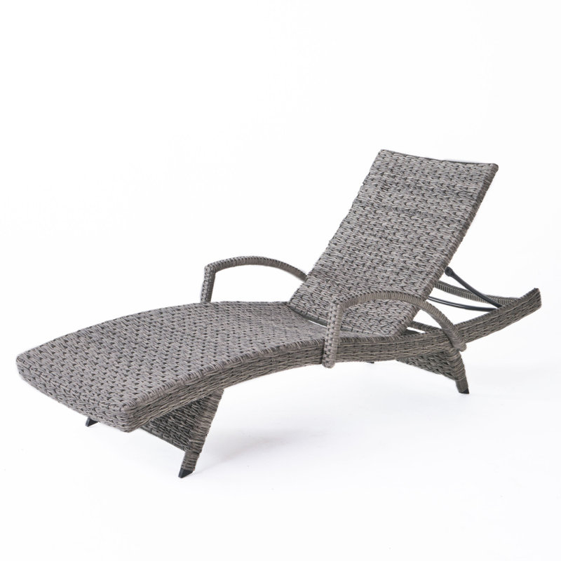 Chaise longue d'extérieur, Brun