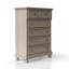 Commode 5 tiroirs en bois gris antique