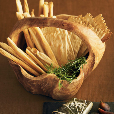 Handmade Solid Wood Decorative Basket