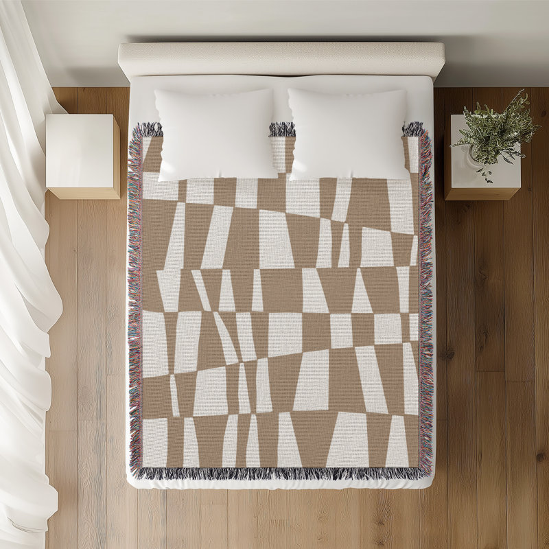 Jeté en coton Colette, 50 x 60, Beige