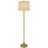 100 Watt Hailey Metal Floor Lamp With Hardback Linen Shade