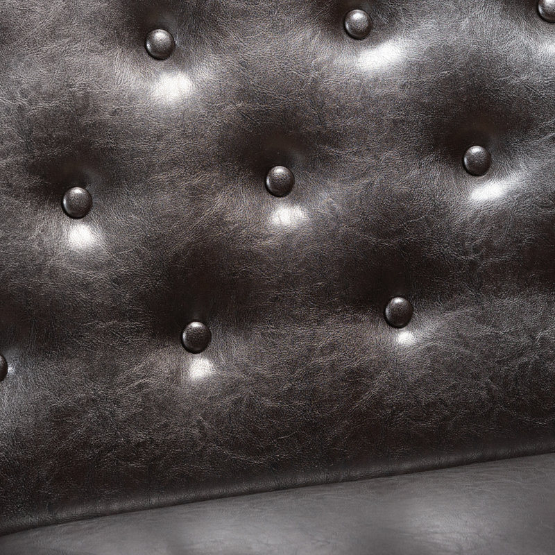 Cherianne Faux Leather Upholstered Bench, Black