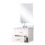 24 po Ensemble de meuble-lavabo blanc X 18, comptoir en acrylique, robinet, miroir inclus, ensemble de lit simple D, comptoir, ensemble de composants de miroir-369738934