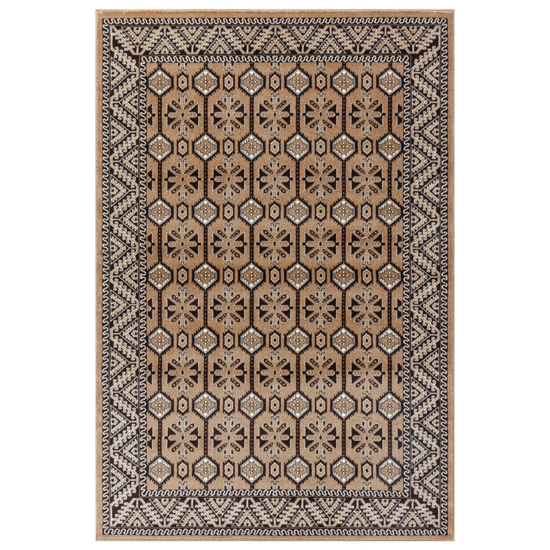 Oriental Area Rug, Rectangle 60 x 110 cm, Beige