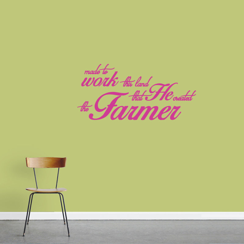 Décalcomanie murale « the agriculteur quote », Rose vif