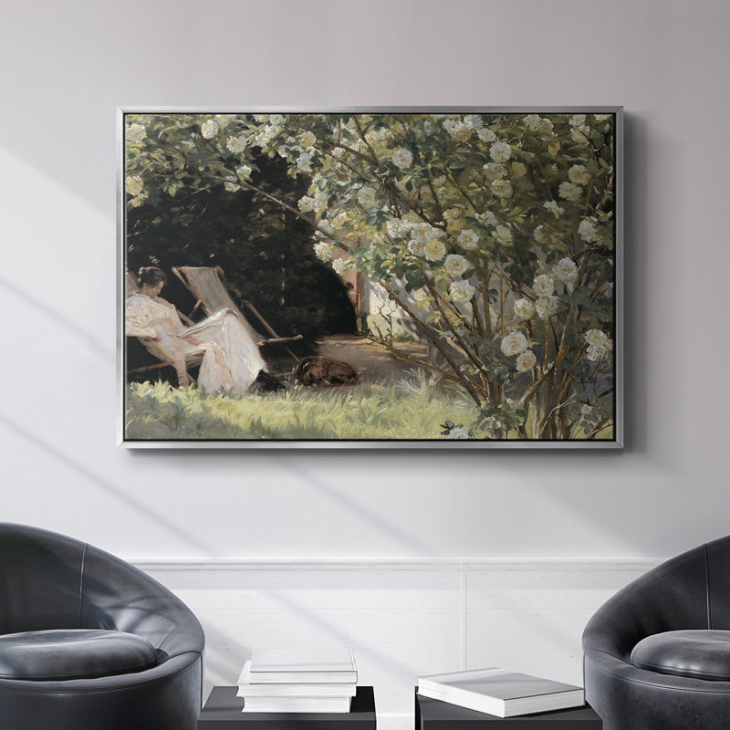 Paysage rétro - DLXIV, Toile encadrée flottée blanche, H 27 po x l 41 po x P 2 po