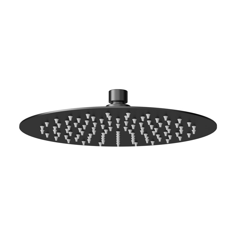 10-Inch Round Single-Function Shower Head, Matte Black