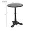 Table d'appoint rustique brun 28 po avec cadre en bois de manguier durable et en fonte