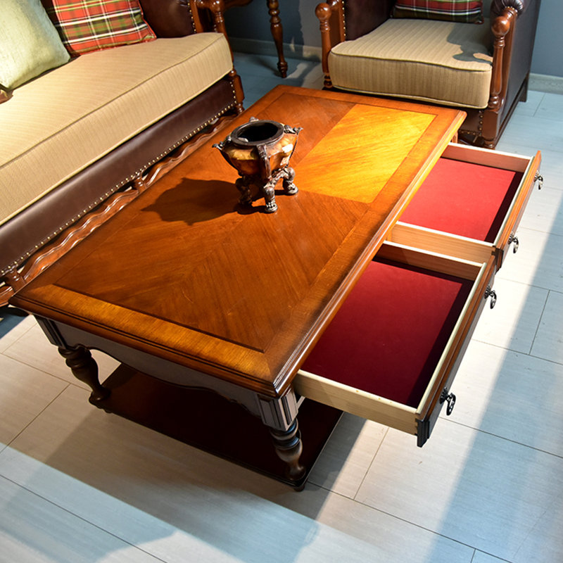 Table basse de style américain en bois massif