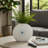 Round Shell Ceramic Vase For Living Room Decor - Stylish Dotted Pattern Flower Vase For Table Centerpiece, Shelf Accent, Or Home Decor-1237249280-1219926694