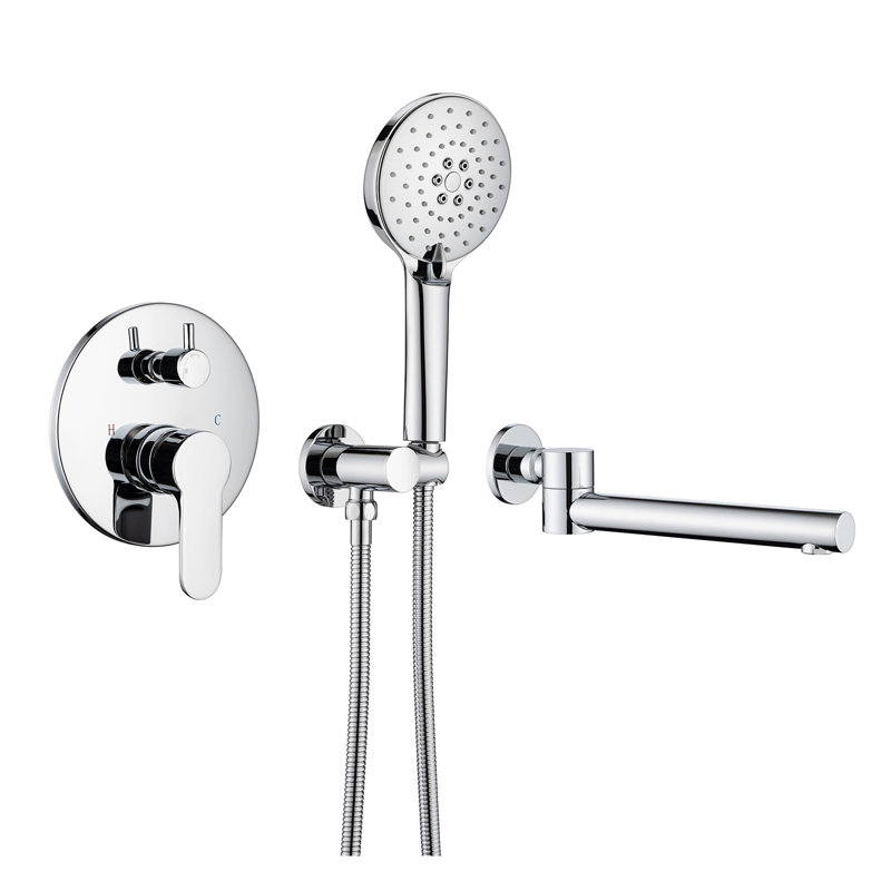 1 Handle Roman Tub Faucet with Diverter, Chrome