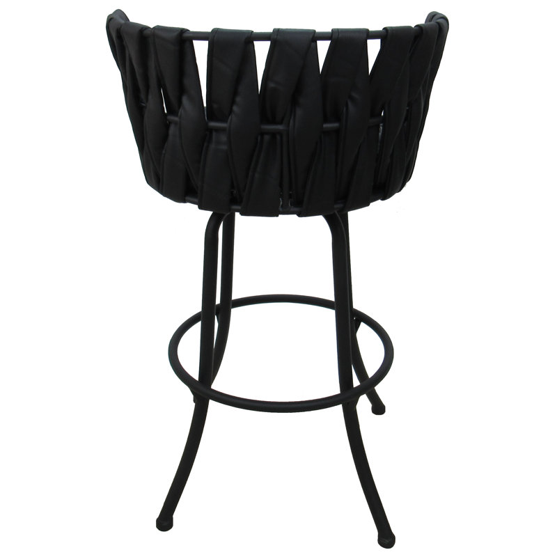 Ensemble de 3 tabourets de bar sur mesure Kirbo, Noir, Tabouret de comptoir (siège d'une hauteur de 26 p, 3
