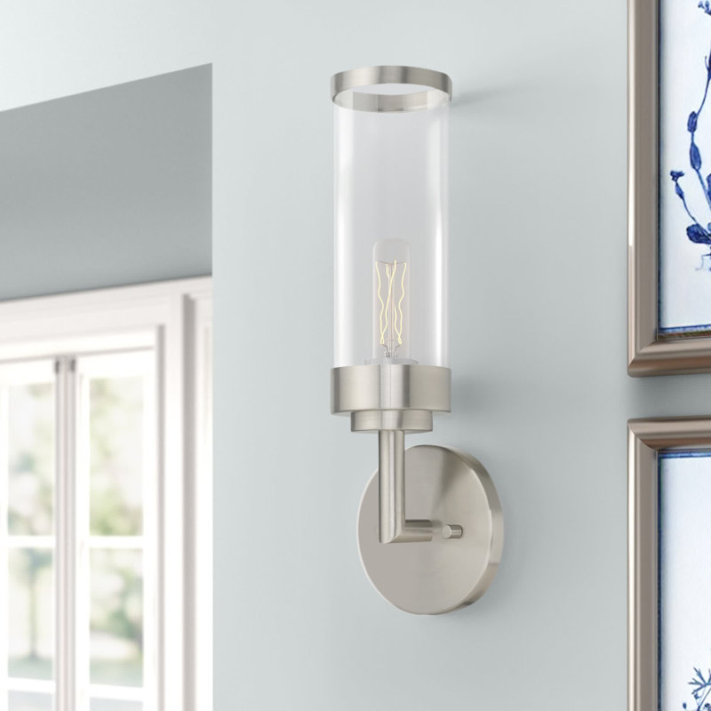 Binghamton Armed Sconce, Brushed Nickel