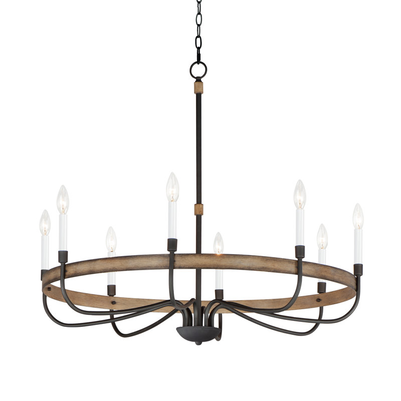 Lustre classique à 8 lumières de style bougie Alvonia