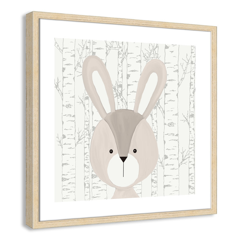 Woodland Friends 3, art encadré, H 22,5 po x l 22,5 po x P 1,18 po, Encadré de boîte beige