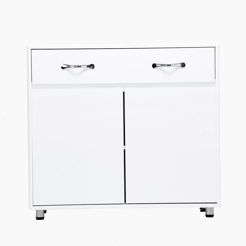 Two Door Side Table-White
