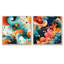 Corjan - Ensemble de 2 collages abstraits carrés-101847509-101847508