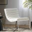Fauteuil contemporain en cuir blanc avec siège ergonomique et rembourrage doux et élégant