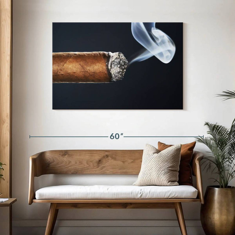 Senne Burning Cigar, 30" H x 45" W