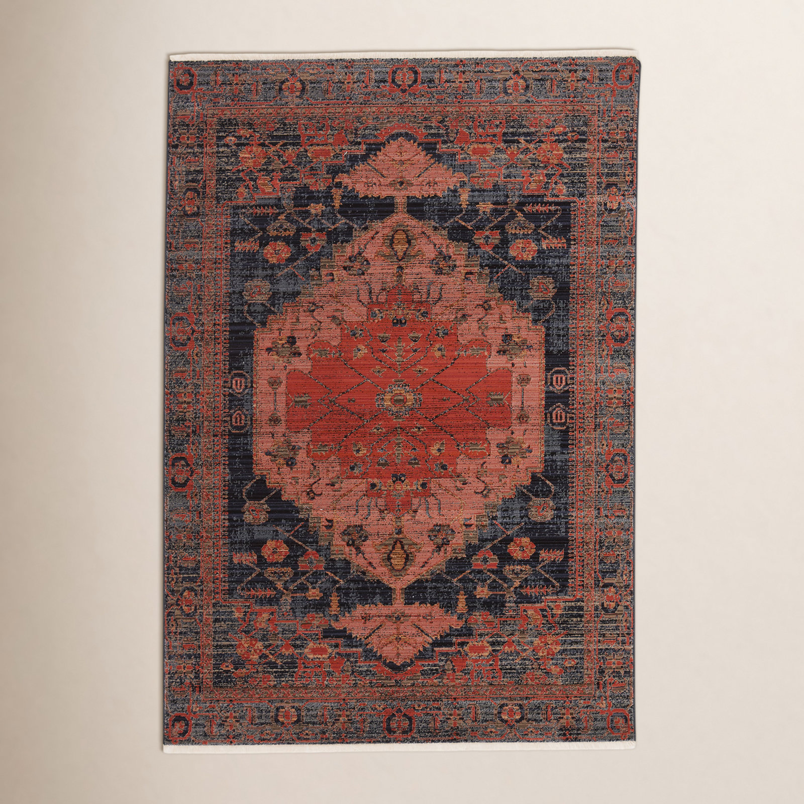 Miko Coral Oriental Rug, Rectangle 8' x 10'6"