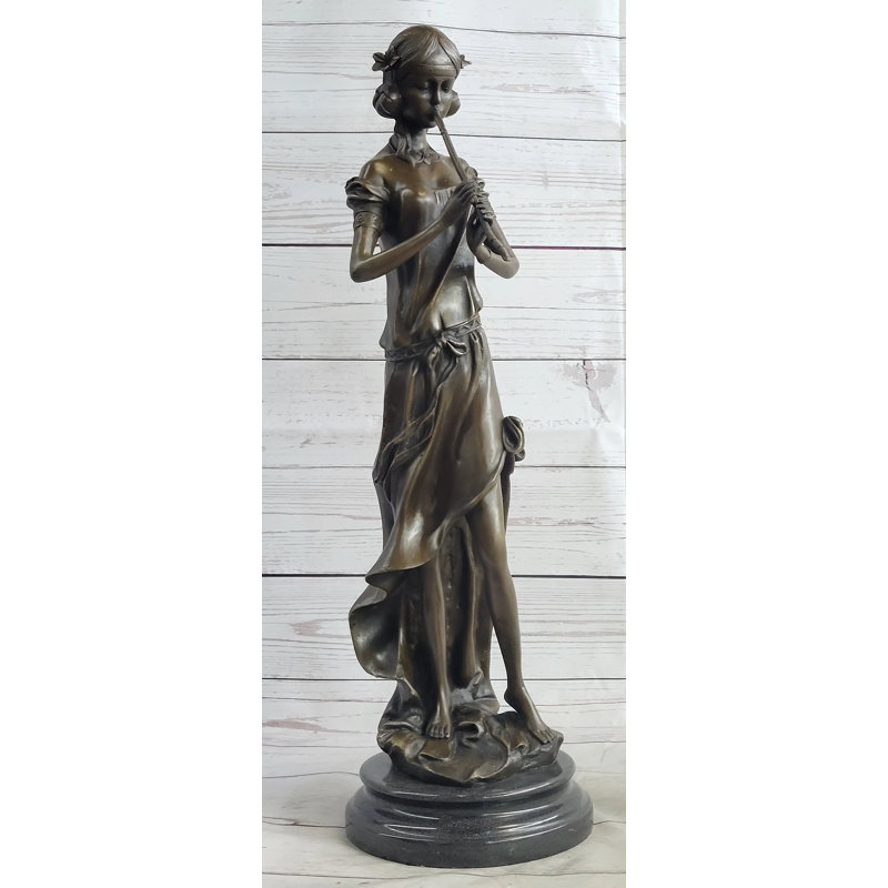 Sculpture de joueur de flûte française Corfu