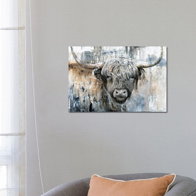 Highland Cow II - Giclée sur toile tendue avec châssis