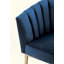 Chaise d'appoint Midnight Velvet & Gold Finish