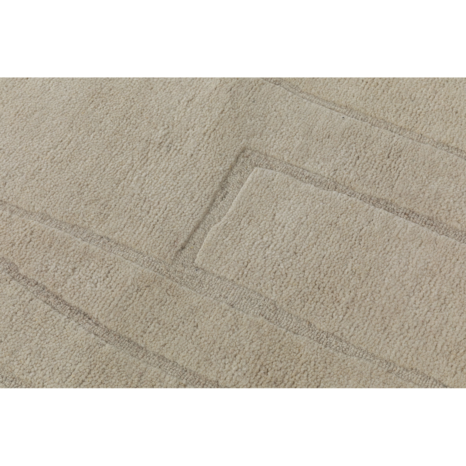 Lira Geometric Hand Tufted Wool Area Rug, Rectangle 5' x 7'6"