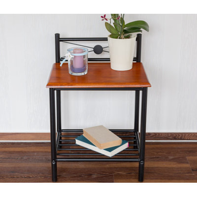 Augie 45cm W Metal Bedside Table