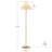 62 in. Brass Floor Lamp with Pleated Fabric Shade-900400031