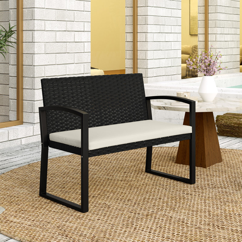 Rattan Leisure Chair, Beige, Black