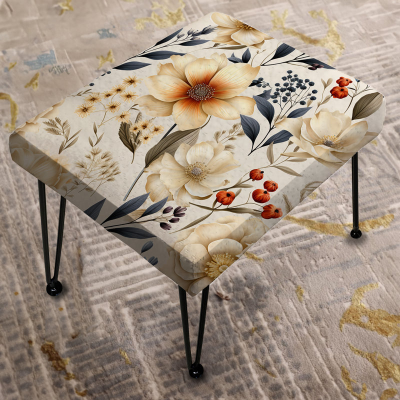 Harmony Of Summer Flowers - Floral Rectangle Ottoman