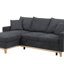 Canapé-lit modulaire réversible tissé 84,25 po gris foncé avec méridienne de rangement