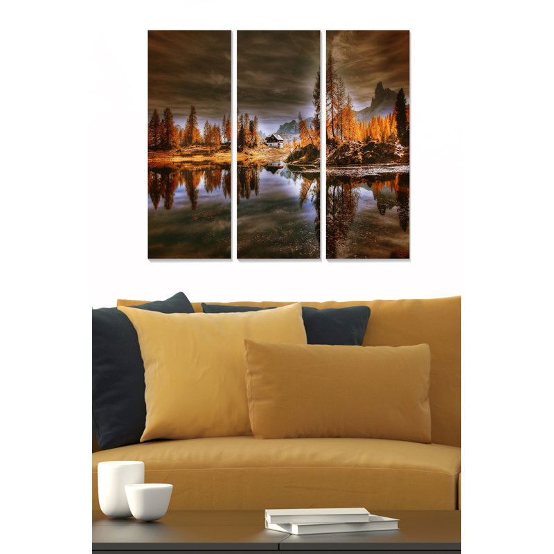 3 Piece Unframed Painting on MDF