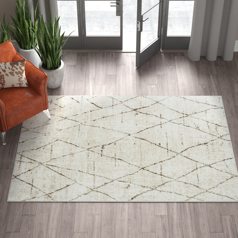 Illyas beige / noir Lennon, Rectangle 6 pi 6 po x 9 pi 2 po