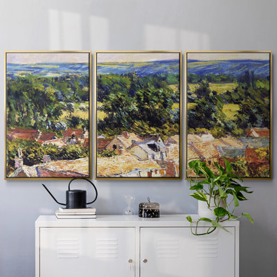 " View On Village Of Giverny, 1886 " 3 - Pieces